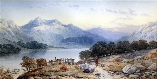 Edwin A. Penley (fl.1853-1890) Loch Lubnaig, 9 x 17.5in.